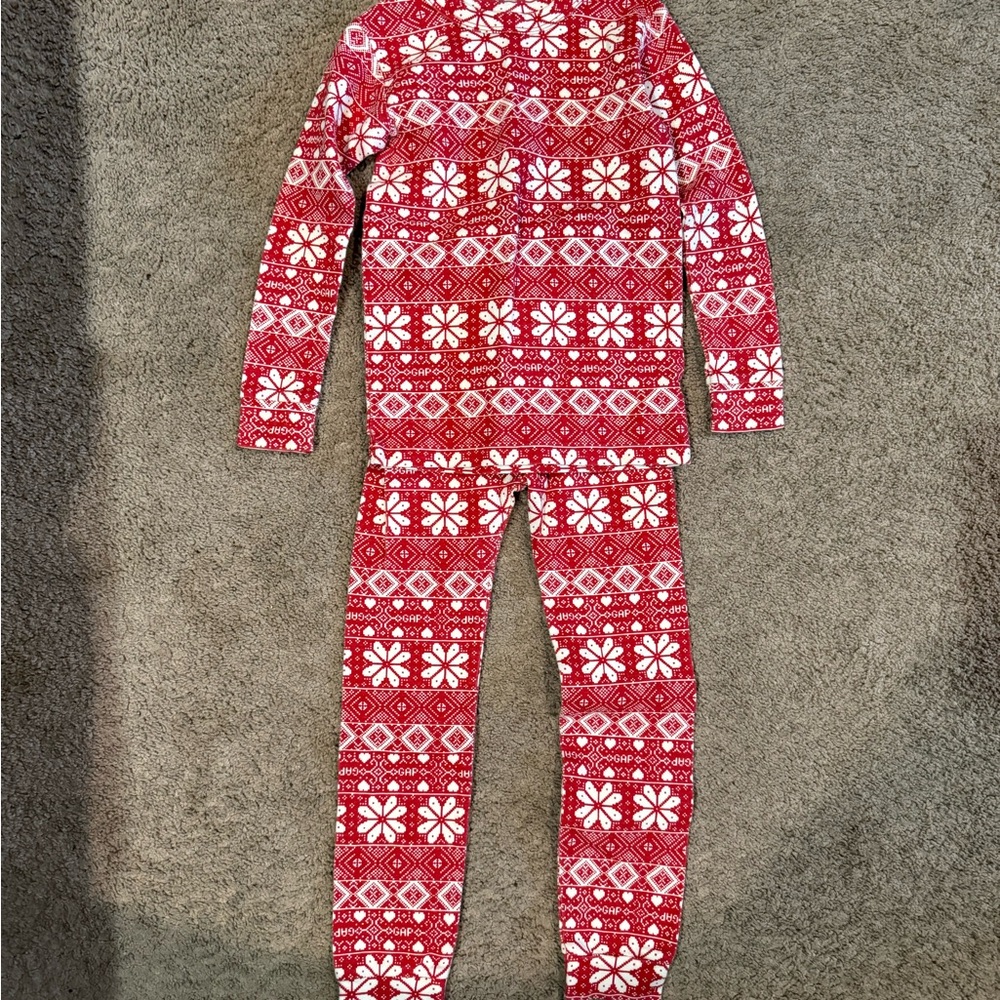 GAP Winter 2025 Red and White Pajama Set
